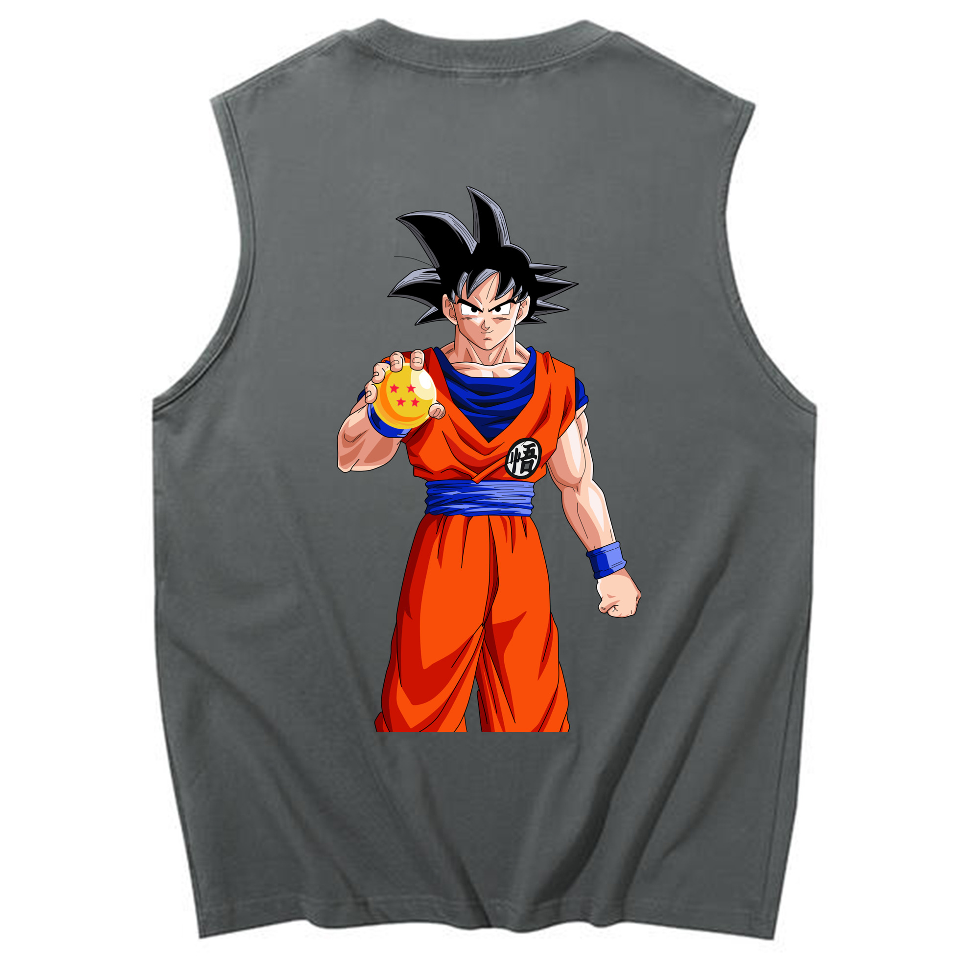 （画像用） ドラゴンボール 孫悟空（そん ごくう）Son Goku カカロット DRAGON BALL Kakarotto コットン100％タンクトップ（背面プリント）